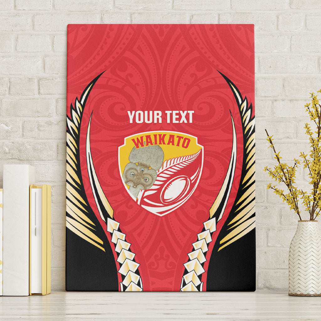 Waikato 2026 Rugby Custom Canvas Wall Art NZ Maori Silver Fern