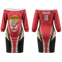 Waikato 2026 Rugby Custom Couples Matching Off The Shoulder Long Sleeve Dress and Long Sleeve Button Shirt NZ Maori Silver Fern LT14