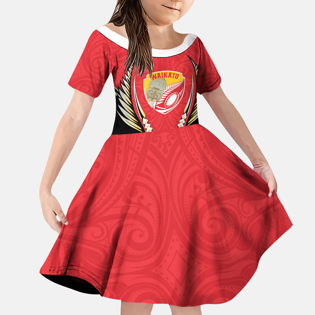 Waikato 2026 Rugby Custom Family Matching Summer Maxi Dress and Hawaiian Shirt NZ Maori Silver Fern