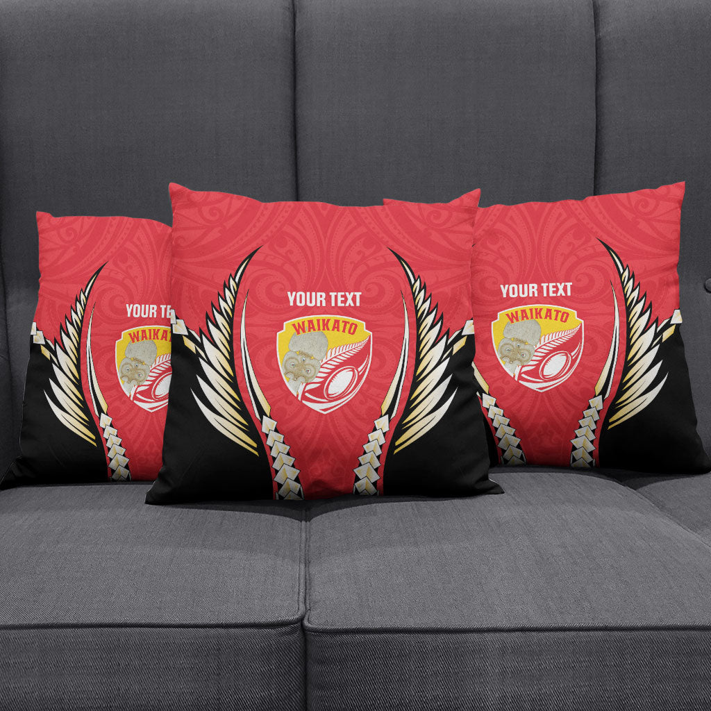 Waikato 2026 Rugby Custom Pillow Cover NZ Maori Silver Fern