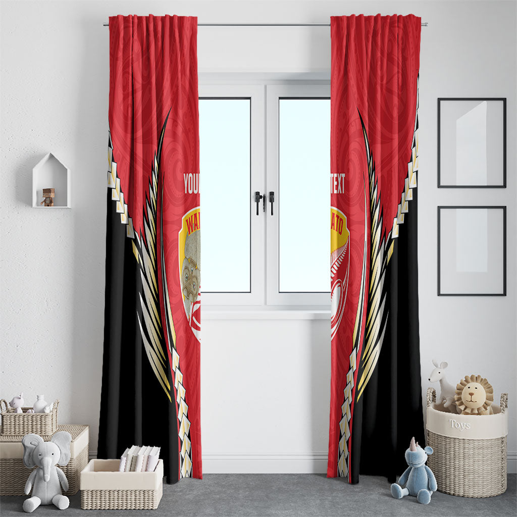 Waikato 2026 Rugby Custom Window Curtain NZ Maori Silver Fern