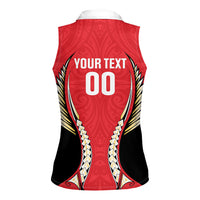 Waikato 2026 Rugby Custom Women Sleeveless Polo Shirt NZ Maori Silver Fern