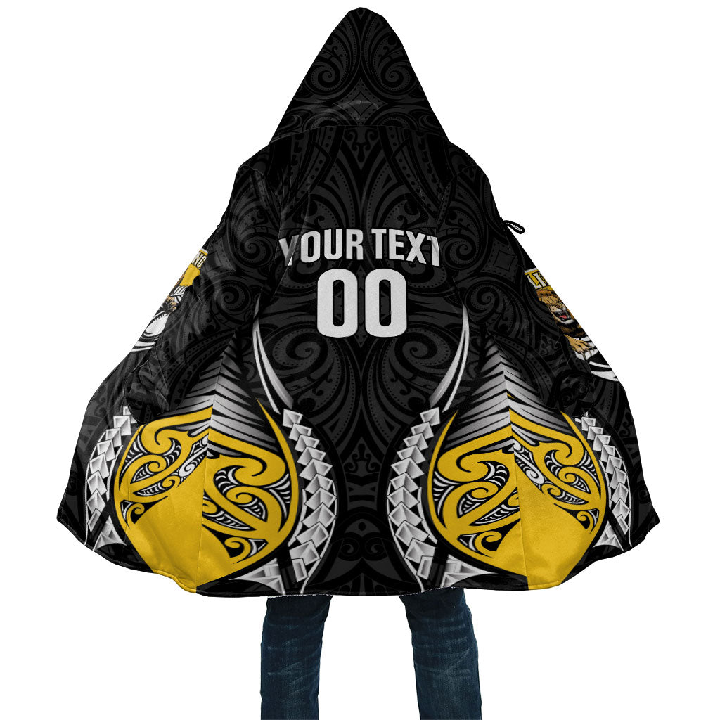 Wellington 2026 Rugby Custom Cloak NZ Maori Silver Fern LT14 Unisex Black - Polynesian Pride