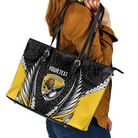 Wellington 2026 Rugby Custom Leather Tote Bag NZ Maori Silver Fern