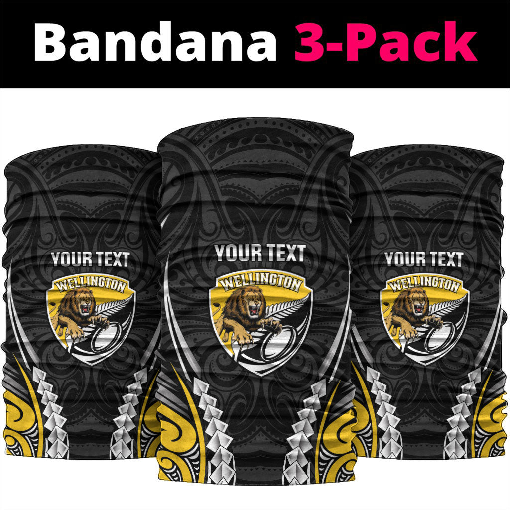 Wellington 2026 Rugby Custom Neck Gaiter NZ Maori Silver Fern LT14 package One Size: 25*50cm Black - Polynesian Pride