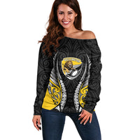 Wellington 2026 Rugby Custom Off Shoulder Sweater NZ Maori Silver Fern