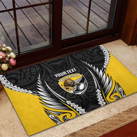 Wellington 2026 Rugby Custom Rubber Doormat NZ Maori Silver Fern