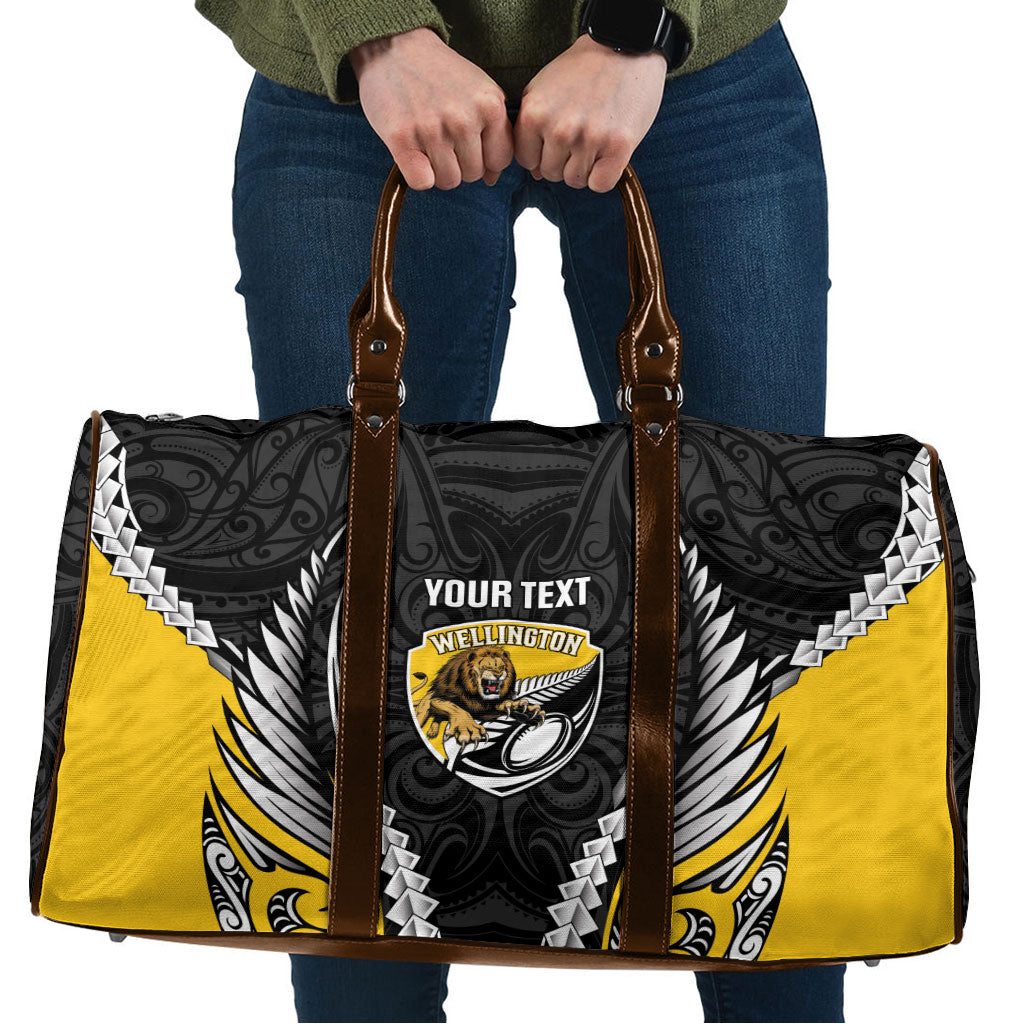 Wellington 2026 Rugby Custom Travel Bag NZ Maori Silver Fern LT14 Black - Polynesian Pride