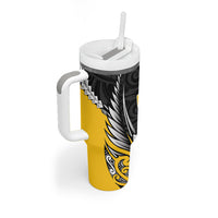 Wellington 2026 Rugby Custom Tumbler With Handle NZ Maori Silver Fern