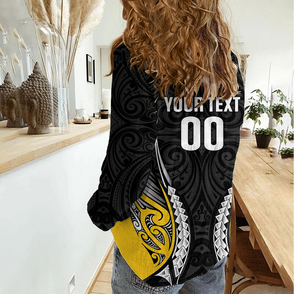 Wellington 2026 Rugby Custom Women Casual Shirt NZ Maori Silver Fern
