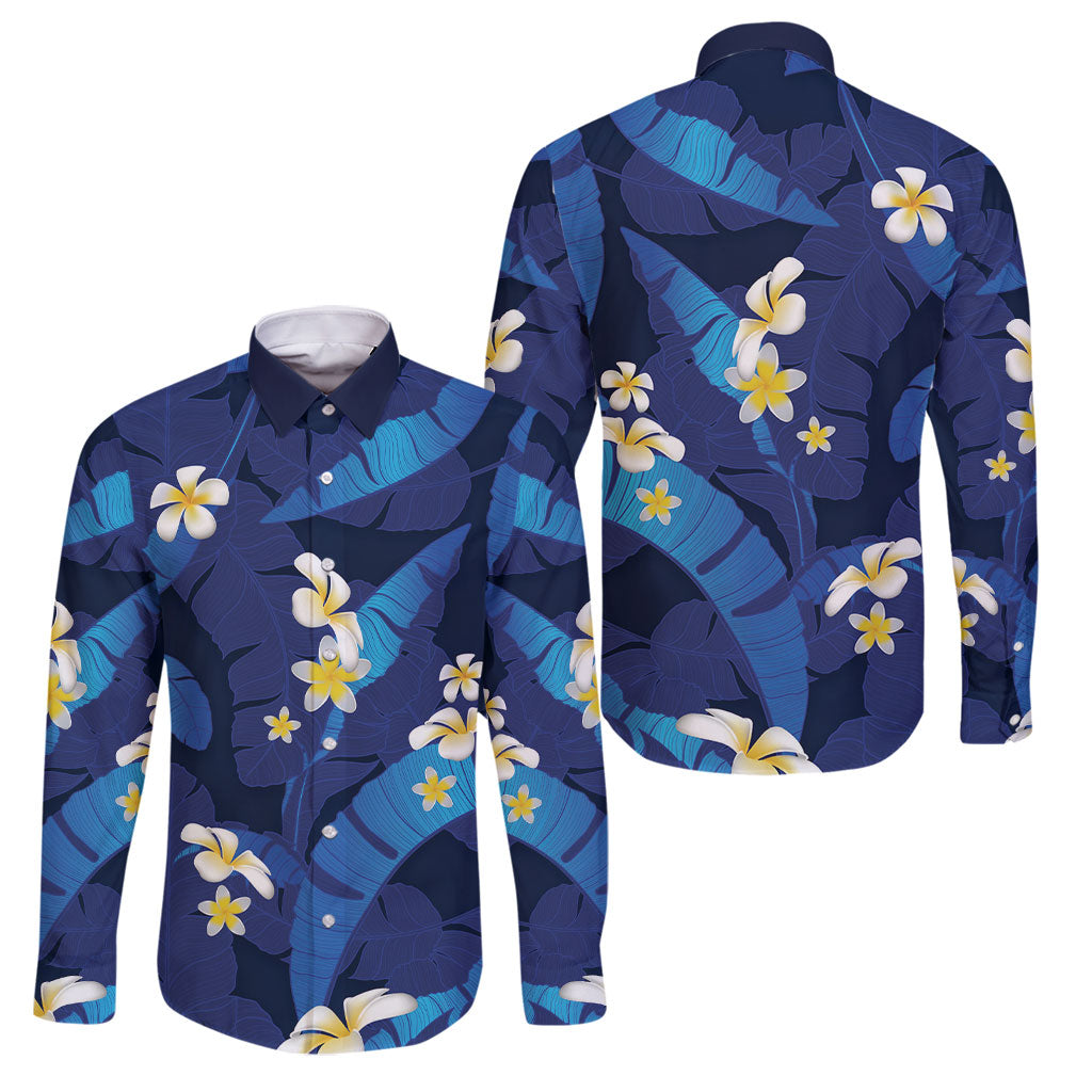 Teal Purple Banana Leaf Hawaii Family Matching Off The Shoulder Long Sleeve Dress and Hawaiian Shirt Lau Maia Plumeria Tropical Summer Vibes