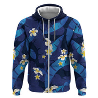 Teal Purple Banana Leaf Hawaii Hoodie Lau Maia Plumeria Tropical Summer Vibes