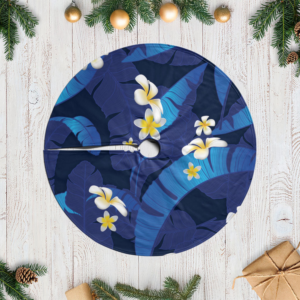 Teal Purple Banana Leaf Hawaii Tree Skirt Lau Maia Plumeria Tropical Summer Vibes LT14 Casual Teal Purple - Polynesian Pride