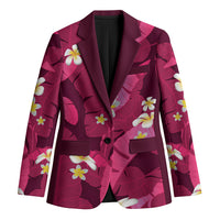 Pink Banana Leaf Hawaii Blazer Lau Maia Plumeria Tropical Summer Vibes