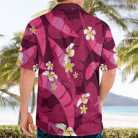 Pink Banana Leaf Hawaii Hawaiian Shirt Lau Maia Plumeria Tropical Summer Vibes LT14 - Polynesian Pride