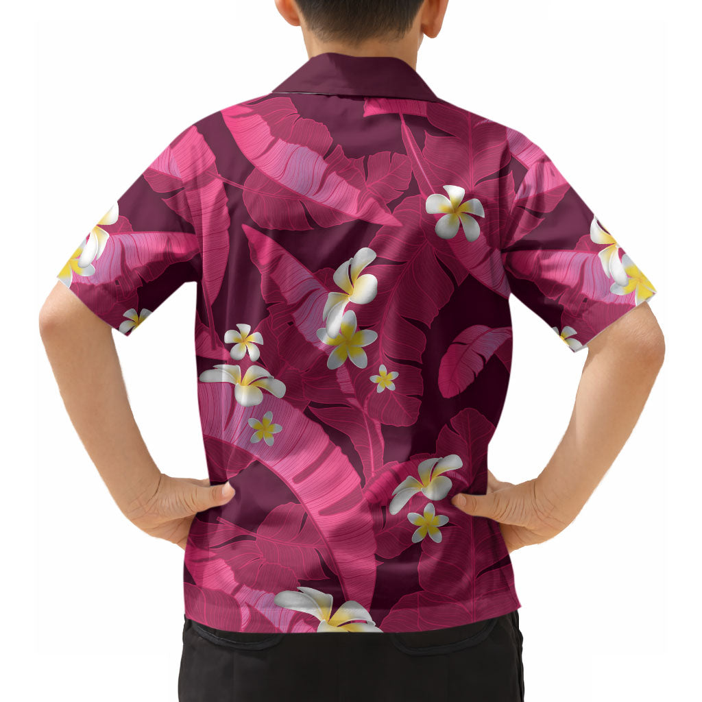Pink Banana Leaf Hawaii Hawaiian Shirt Lau Maia Plumeria Tropical Summer Vibes LT14 - Polynesian Pride