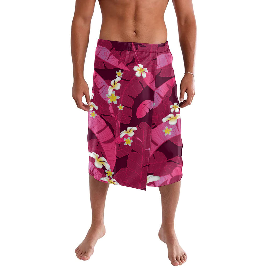 Pink Banana Leaf Hawaii Lavalava Lau Maia Plumeria Tropical Summer Vibes
