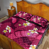 Pink Banana Leaf Hawaii Quilt Bed Set Lau Maia Plumeria Tropical Summer Vibes LT14 - Polynesian Pride