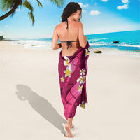 Pink Banana Leaf Hawaii Sarong Lau Maia Plumeria Tropical Summer Vibes
