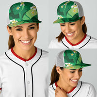 Green Banana Leaf Hawaii Baseball Net Cap Lau Maia Plumeria Tropical Summer Vibes