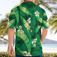 Green Banana Leaf Hawaii Hawaiian Shirt Lau Maia Plumeria Tropical Summer Vibes