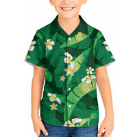 Green Banana Leaf Hawaii Hawaiian Shirt Lau Maia Plumeria Tropical Summer Vibes
