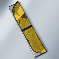 Yellow Banana Leaf Hawaii Auto Sun Shade Lau Maia Plumeria Tropical Summer Vibes LT14 - Polynesian Pride