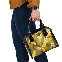 Yellow Banana Leaf Hawaii Shoulder Handbag Lau Maia Plumeria Tropical Summer Vibes LT14 - Polynesian Pride