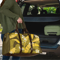 Yellow Banana Leaf Hawaii Travel Bag Lau Maia Plumeria Tropical Summer Vibes