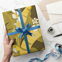 Yellow Banana Leaf Hawaii Wrapping Paper Lau Maia Plumeria Tropical Summer Vibes LT14 - Polynesian Pride