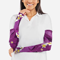 Purple Banana Leaf Hawaii Arm Sleeves Lau Maia Plumeria Tropical Summer Vibes