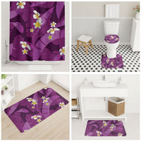 Purple Banana Leaf Hawaii Bathroom Set Lau Maia Plumeria Tropical Summer Vibes LT14 - Polynesian Pride