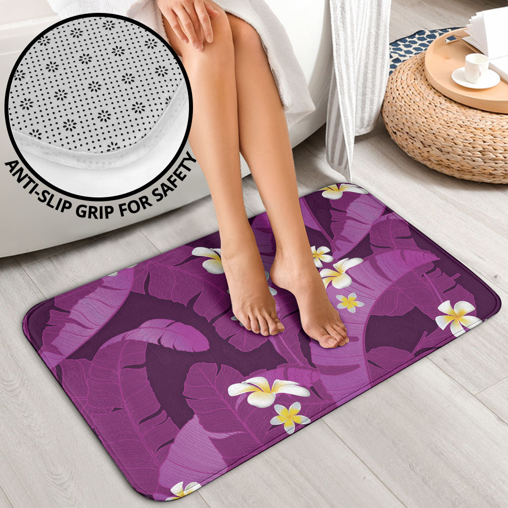 Purple Banana Leaf Hawaii Bathroom Set Lau Maia Plumeria Tropical Summer Vibes LT14 - Polynesian Pride