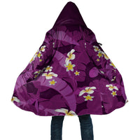 Purple Banana Leaf Hawaii Cloak Lau Maia Plumeria Tropical Summer Vibes LT14 Unisex Purple - Polynesian Pride