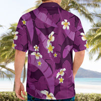 Purple Banana Leaf Hawaii Hawaiian Shirt Lau Maia Plumeria Tropical Summer Vibes