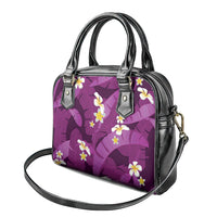 Purple Banana Leaf Hawaii Shoulder Handbag Lau Maia Plumeria Tropical Summer Vibes LT14 - Polynesian Pride