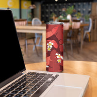 Red Banana Leaf Hawaii Skinny Tumbler Lau Maia Plumeria Tropical Summer Vibes LT14 - Polynesian Pride