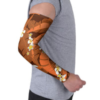 Orange Banana Leaf Hawaii Arm Sleeves Lau Maia Plumeria Tropical Summer Vibes