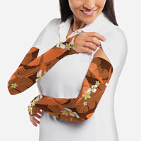 Orange Banana Leaf Hawaii Arm Sleeves Lau Maia Plumeria Tropical Summer Vibes