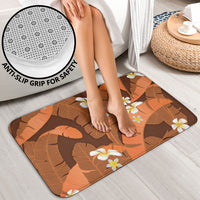 Orange Banana Leaf Hawaii Bathroom Set Lau Maia Plumeria Tropical Summer Vibes