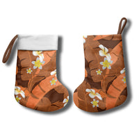 Orange Banana Leaf Hawaii Christmas Stocking Lau Maia Plumeria Tropical Summer Vibes LT14 - Polynesian Pride