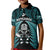 New Zealand Aotearoa Rugby Kid Polo Shirt NZ Tiki With Maori Fern World Cup Turquoise Version LT14 Kid Turquoise - Polynesian Pride