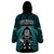 New Zealand Aotearoa Rugby Wearable Blanket Hoodie NZ Tiki With Maori Fern World Cup Turquoise Version LT14 - Polynesian Pride