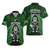 New Zealand Aotearoa Rugby Hawaiian Shirt NZ Tiki With Maori Fern World Cup Green Version LT14 - Polynesian Pride