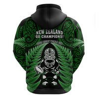 New Zealand Aotearoa Rugby Hoodie NZ Tiki With Maori Fern World Cup Green Version LT14 - Polynesian Pride