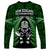 New Zealand Aotearoa Rugby Long Sleeve Shirt NZ Tiki With Maori Fern World Cup Green Version LT14 - Polynesian Pride