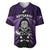 New Zealand Aotearoa Rugby Baseball Jersey NZ Tiki With Maori Fern World Cup Purple Version LT14 Purple - Polynesian Pride