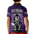 New Zealand Aotearoa Rugby Kid Polo Shirt NZ Tiki With Maori Fern World Cup Purple Version LT14 - Polynesian Pride