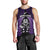 New Zealand Aotearoa Rugby Men Tank Top NZ Tiki With Maori Fern World Cup Purple Version LT14 - Polynesian Pride