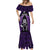 New Zealand Aotearoa Rugby Mermaid Dress NZ Tiki With Maori Fern World Cup Purple Version LT14 - Polynesian Pride